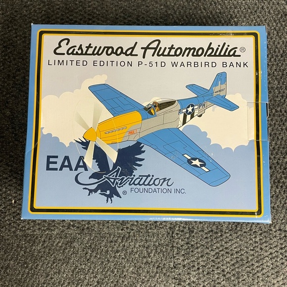EASTWOOD AUTOMOBILIA P-51D WARBIRD PAUL I MUSTANG LIMITED EDITION BANK-NIB - Picture 1 of 3